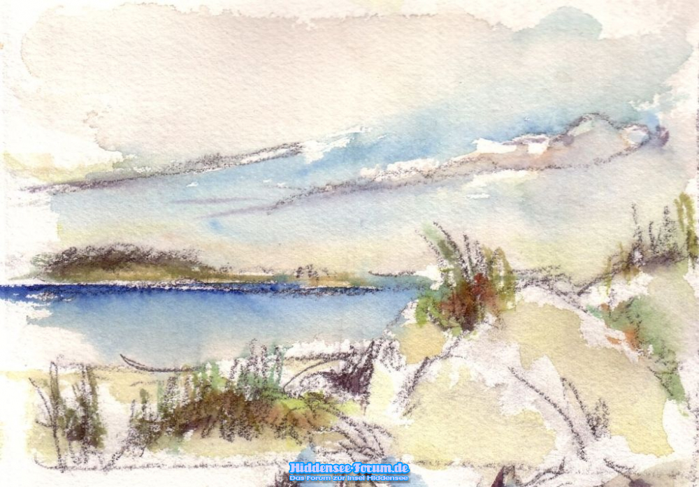 Blick auf Hiddensee von der Hohen Düne/Darß