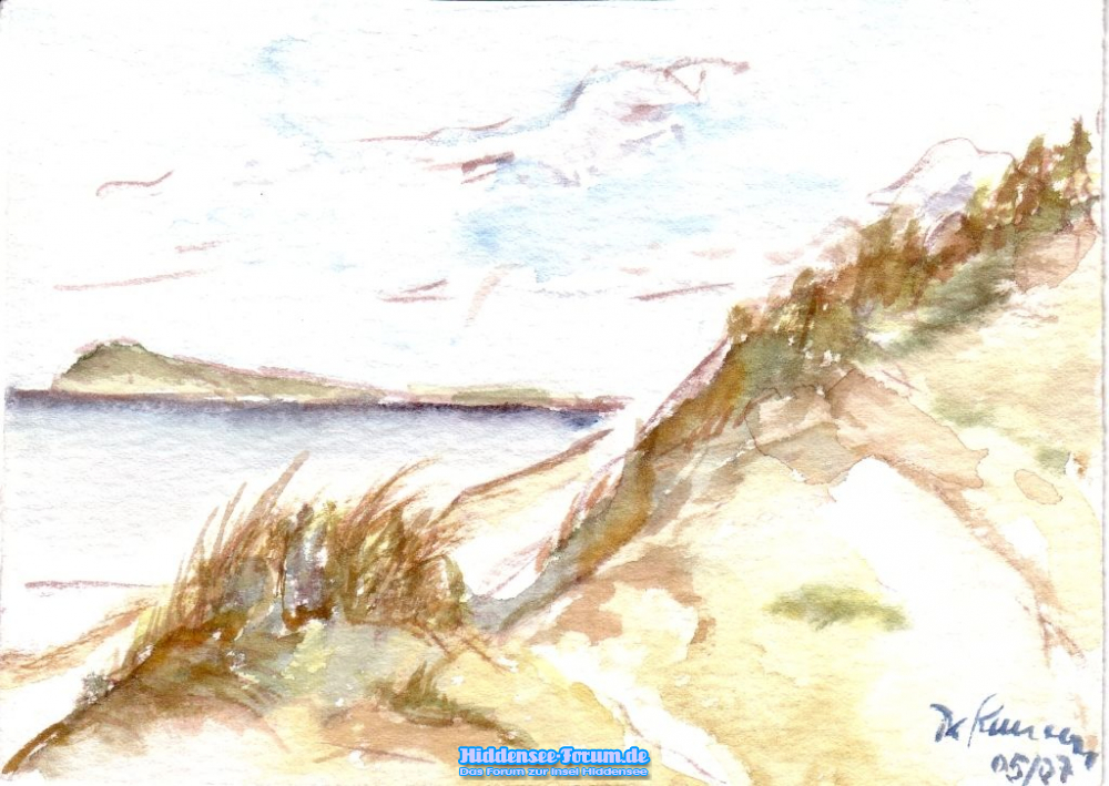 Blick auf Hiddensee von der Hohen Düne/Darß