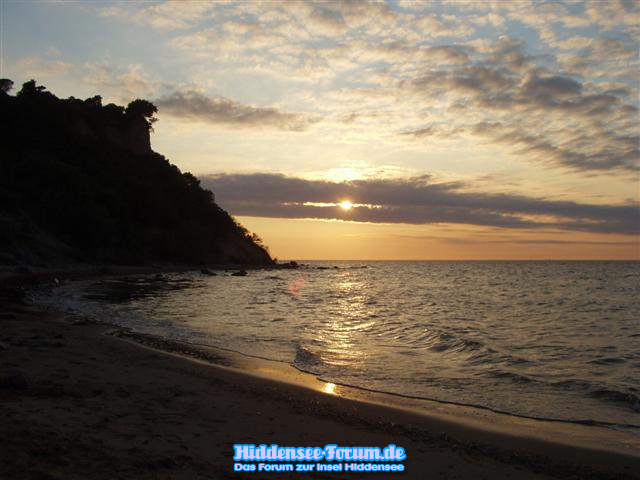Sonnenuntergang an der Steilküste