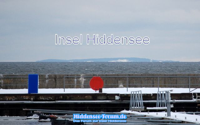 Hiddensee von Stralsund aus gesehen.