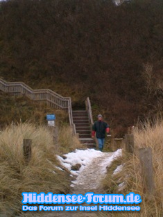 Abstieg im Winter