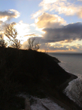 Steilküste Blick von oben nahe am Leuchtturm