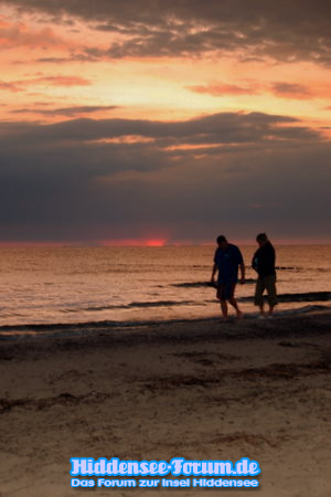 Sonnenuntergang beim Spaziergang auf Hiddensee