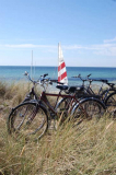 Urlauber auf dem Deich ihre Räder(Eigentlich nicht erlaubt)