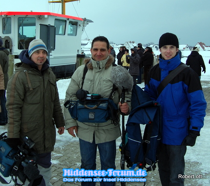 Das ZDF Team. War auf der Insel .Wegen Eisbrecher