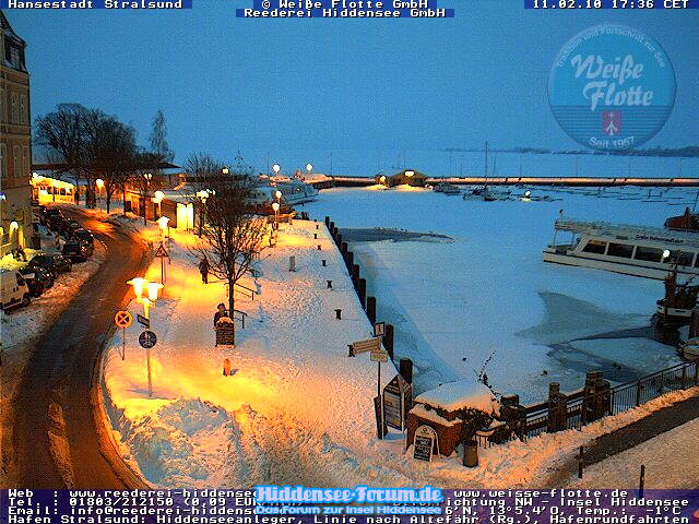 Webcam Stralsund Hafen 11.02.2010