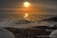 Ostsee in Bewegung und Sonnenuntergang 31.März 2010