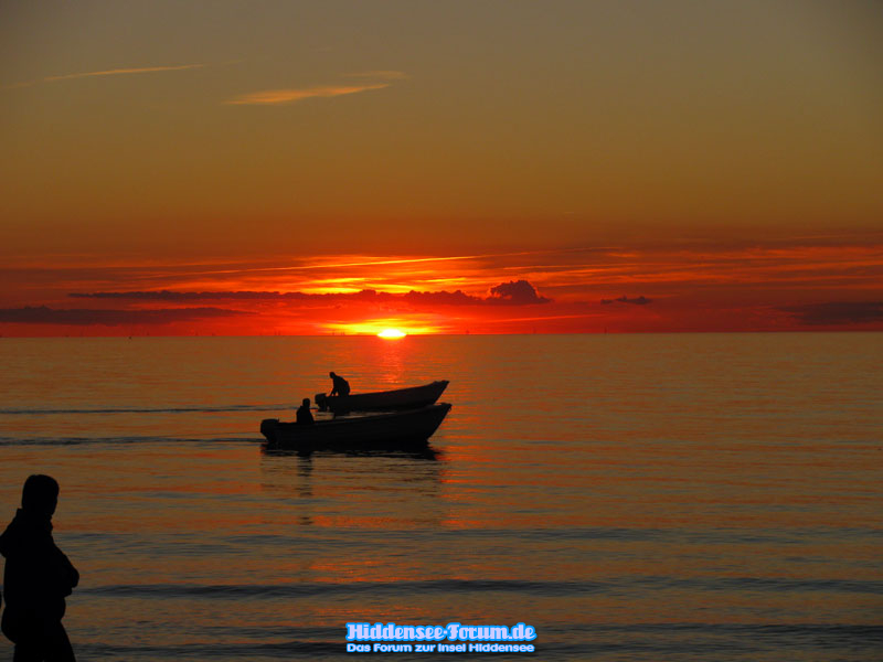 Wettfahrt beim Sonnenuntergang?
