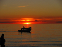 Wettfahrt beim Sonnenuntergang?