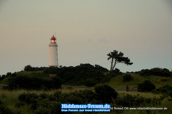 Am Abend Leuchtturm Dornbusch