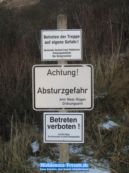 Schild an der Klausner Treppe