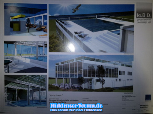 Entwürfe der Schwimmhalle