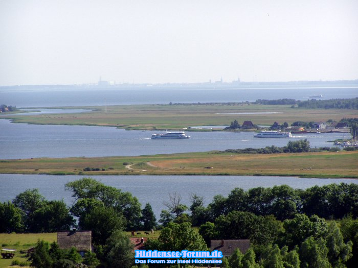 Blick zum Boddengewässer von Hiddensee