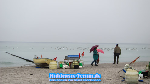 Farbtupfer am Strand