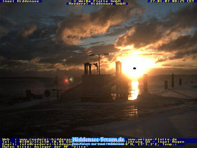 Vitte (Webcam-Bild) Sonnenaufgang