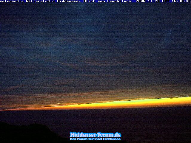 Sonnenuntergang von der Leuchtturm Webcam