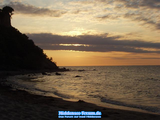Sonnenuntergang an der Steilküste