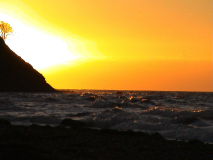 Sonnenuntergang Steilküste