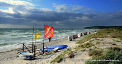 Strand im Mai bei Sturm