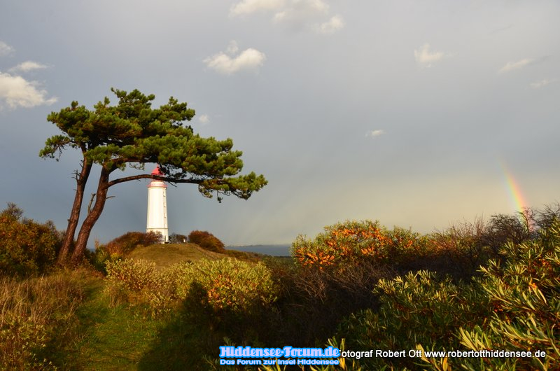 Leuchtturm Dornbusch im Herbst